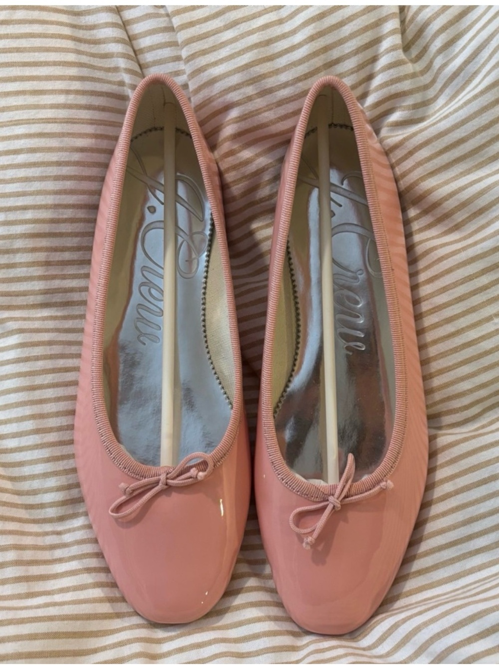 J. Crew Pink Patent Ballet Flats